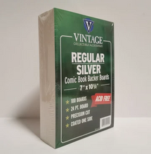Silver / Regular Size - 7" x 10 1/2" 24pt Comic Boards