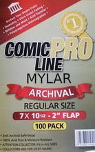 Regular Size MYLAR – 7" x 10 1/2" with 2" flap Comic Bags