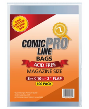 Magazine Size – 8 5/8″ x 11″ with 2″ flap Comic Bags