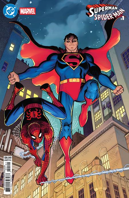DC MARVEL SUPERMAN SPIDER-MAN #1 (ONE SHOT) CVR L ARTHUR ADAMS CARD STOCK VAR