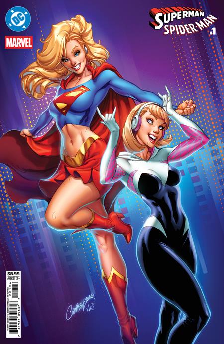 DC MARVEL SUPERMAN SPIDER-MAN #1 (ONE SHOT) CVR N J SCOTT CAMPBELL CARD STOCK VAR
