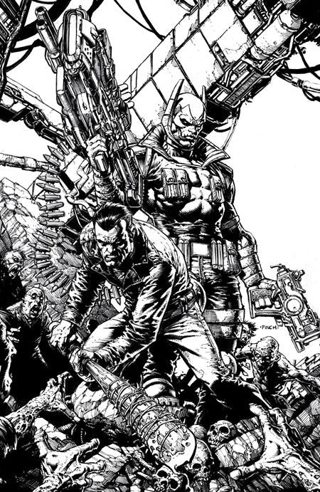 WALKING DEAD DELUXE #124 CVR E DAVID FINCH YOUNGBLOOD TEAM UP B&W VIRGIN VAR