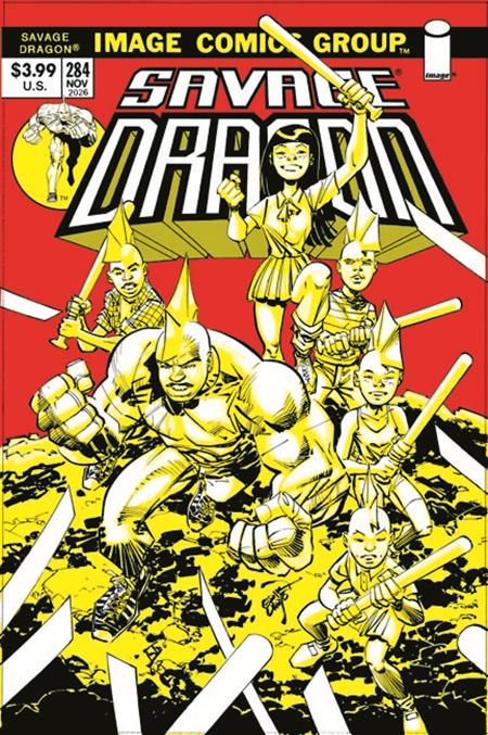 SAVAGE DRAGON #284 CVR B ERIK LARSEN 70S THROWBACK VAR (MR)