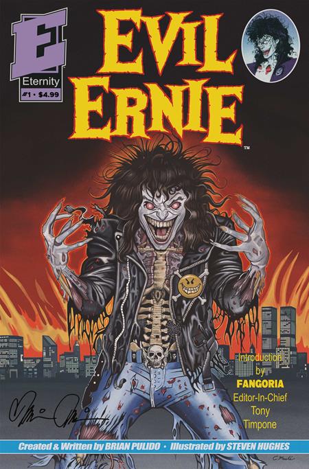 EVIL ERNIE #1 30TH ANNIVERSARY FACSIMILE EDITION CVR D ERIC MACHE SIGNED EDITION SIGNED BY BRIAN PULIDO VAR