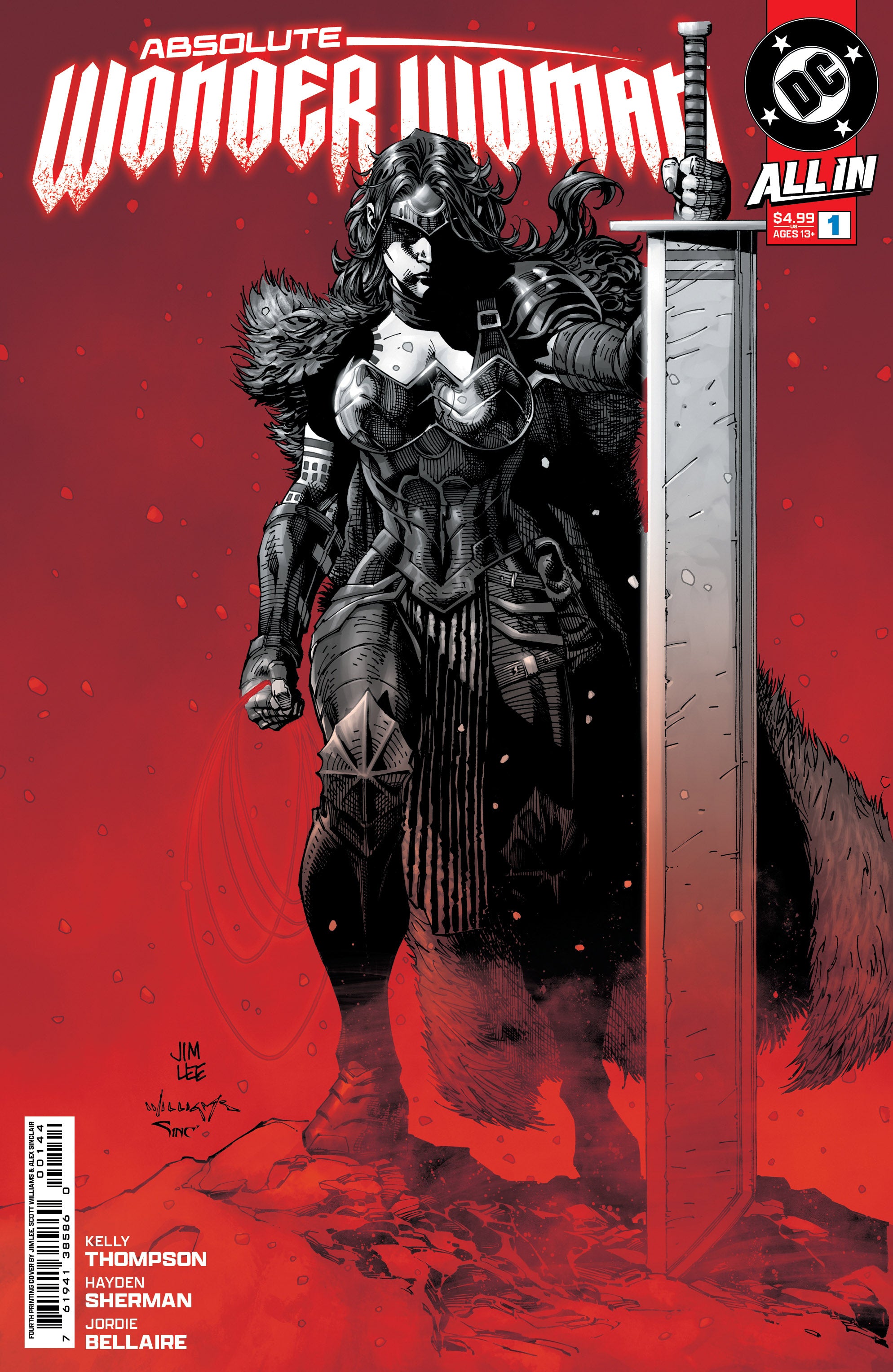 ABSOLUTE WONDER WOMAN #1 4th Printing Cvr A Jim Lee