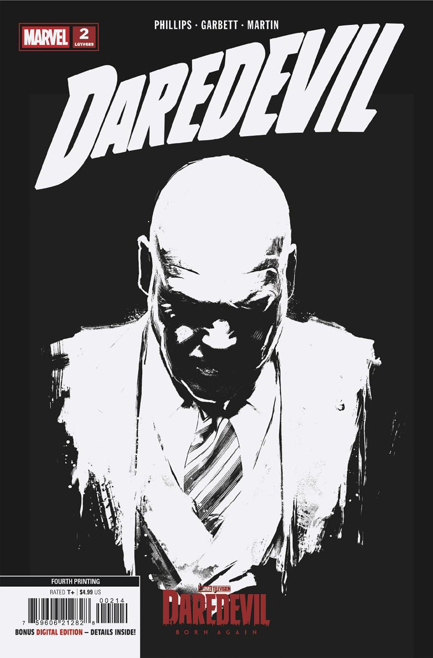 DAREDEVIL #2 MARVEL TELEVISION 4TH PRINTING VARIANT