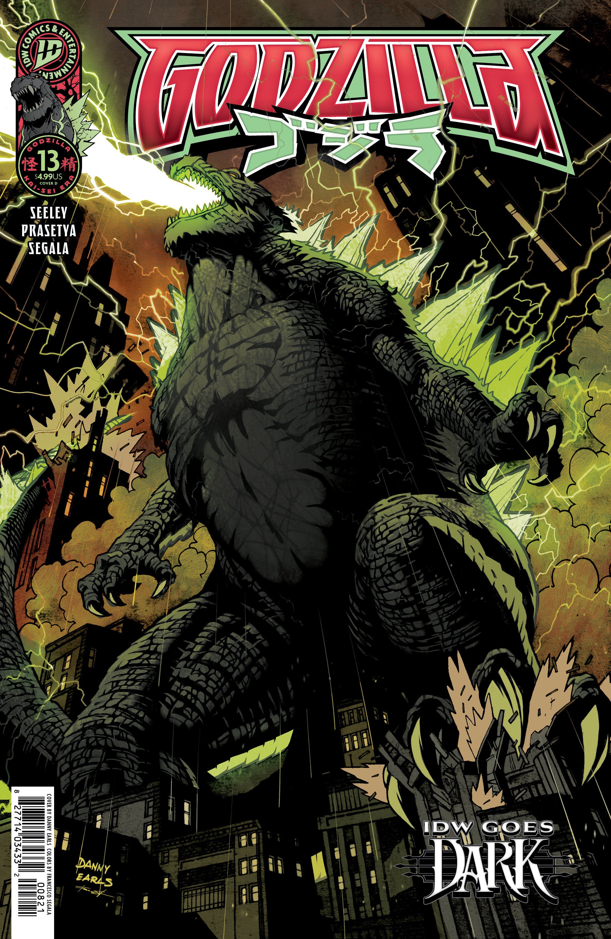 Godzilla [Kai-Sei Era] #13 Variant D (Earls IDW Goes Dark Variant)