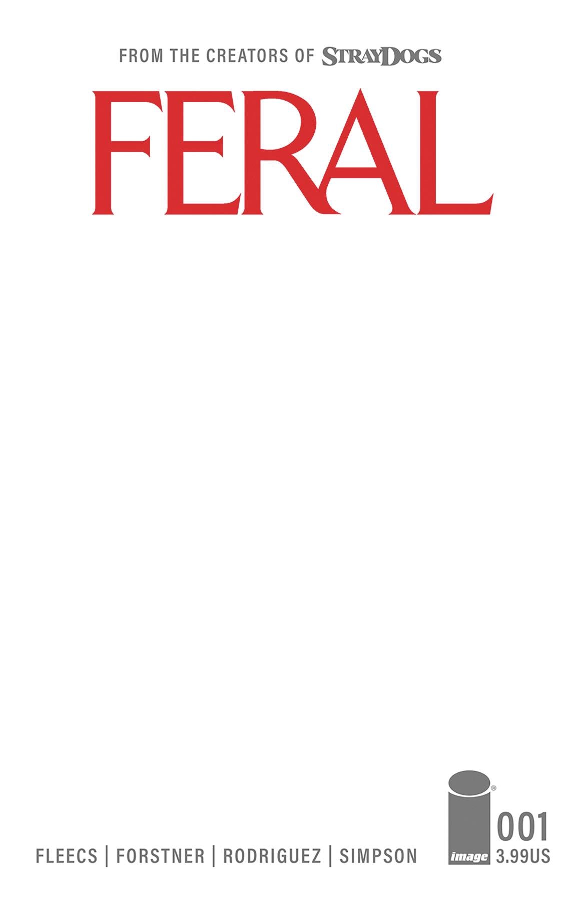 FERAL #1 CVR C BLANK SKETCH CVR