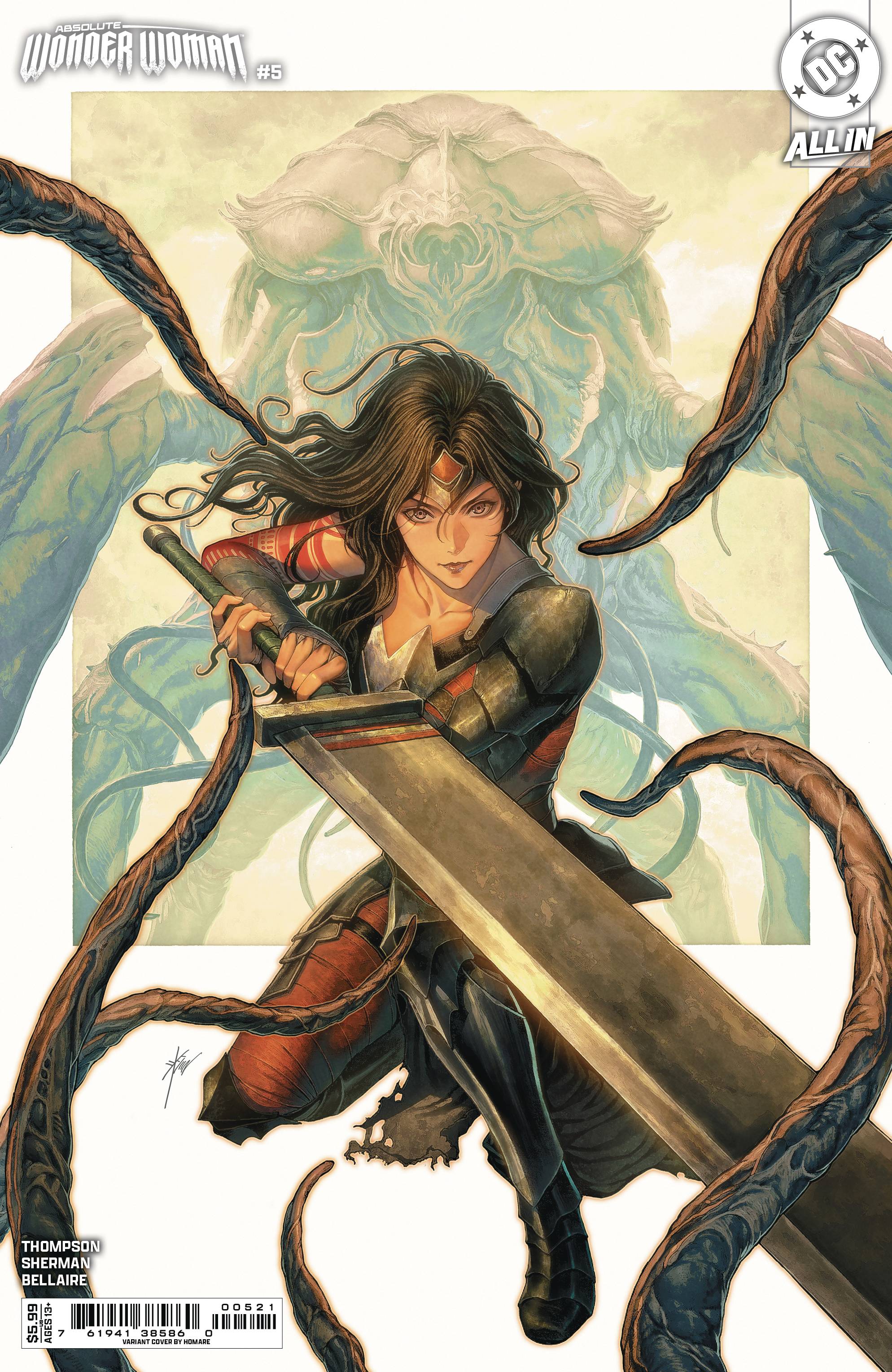 ABSOLUTE WONDER WOMAN #5 CVR B HOMARE CARD STOCK VAR