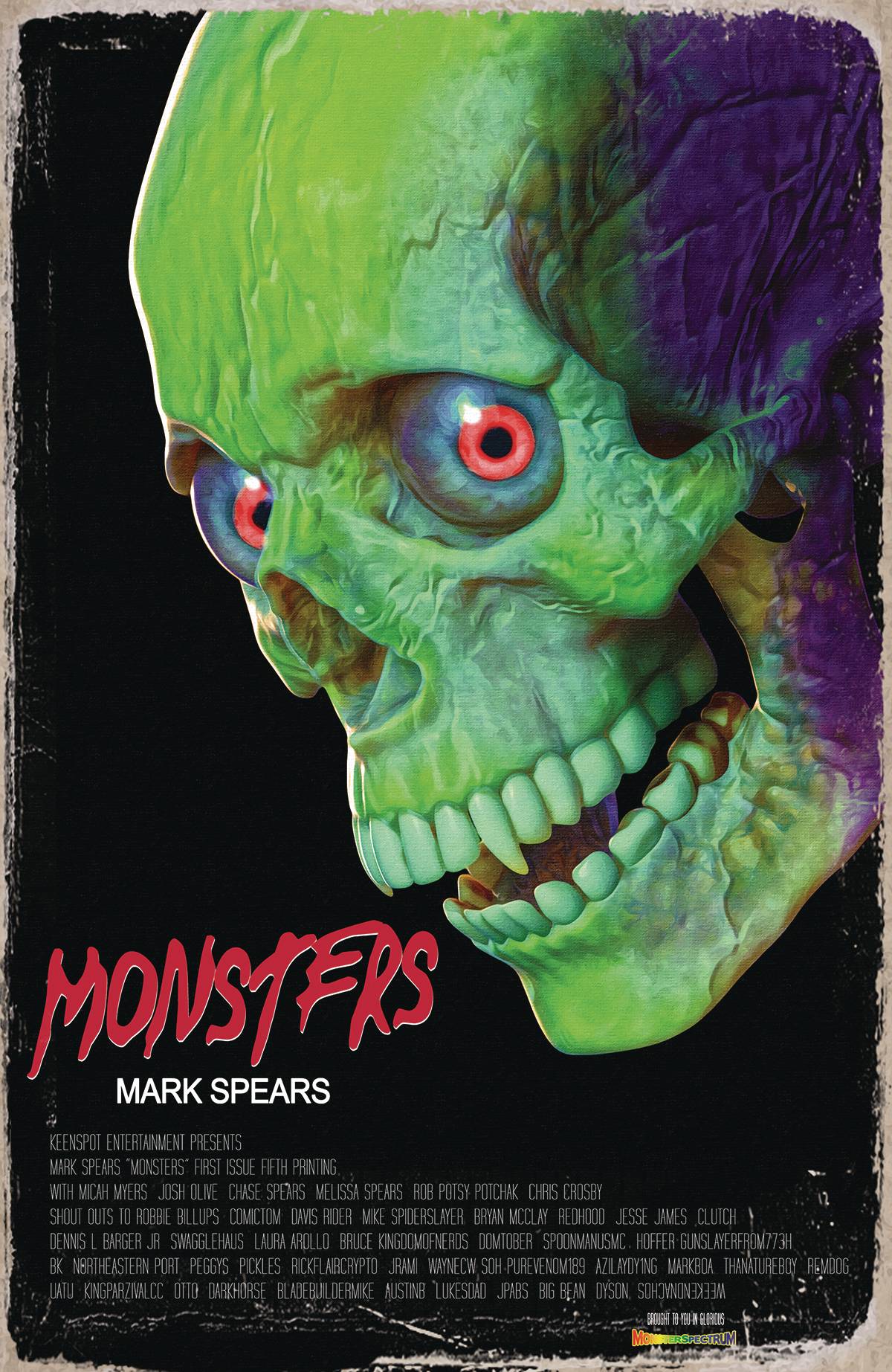 MARK SPEARS MONSTERS #1 5TH PTG CVR B 20 COPY INCV