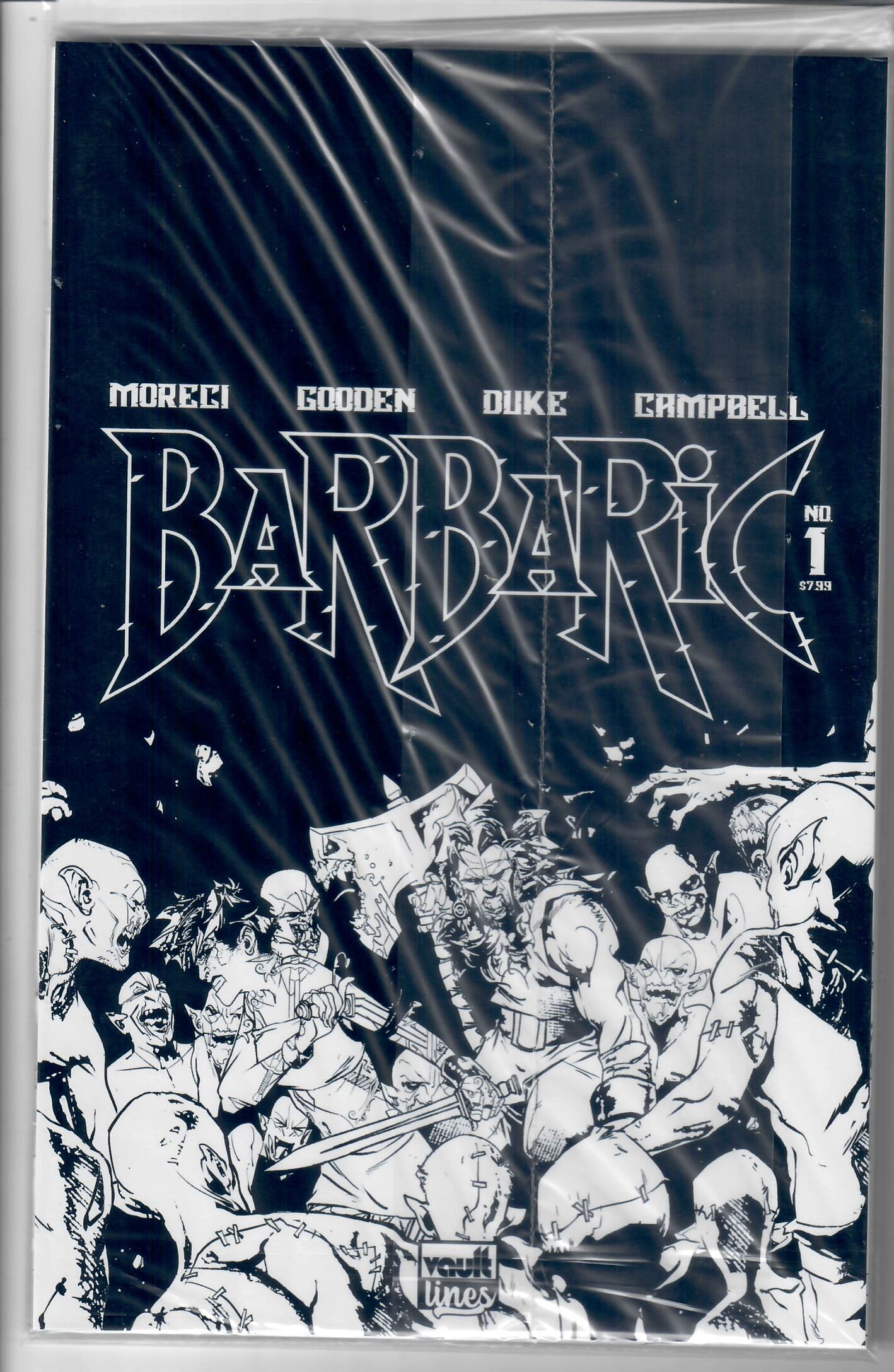 BARBARIC #1 DLX B&W ED CVR B BLACK BAG VAR