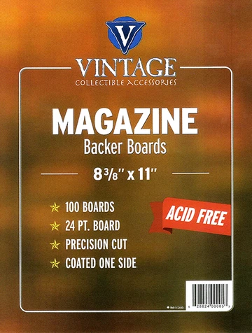 Magazine Size - 8 3/8" x 11" 24pt Comic Boards