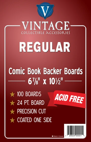 Regular Size - 6 7/8" x 10 1/2" 24pt Comic Boards