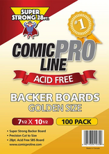 Golden Size - 7 1/2" x 10 1/2" 28pt Comic Boards