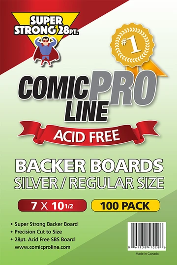 Silver / Regular Size - 7" x 10 1/2" 28pt Comic Boards