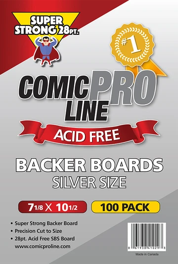 Silver Size - 7 1/8" x 10 1/2" 28pt Comic Boards