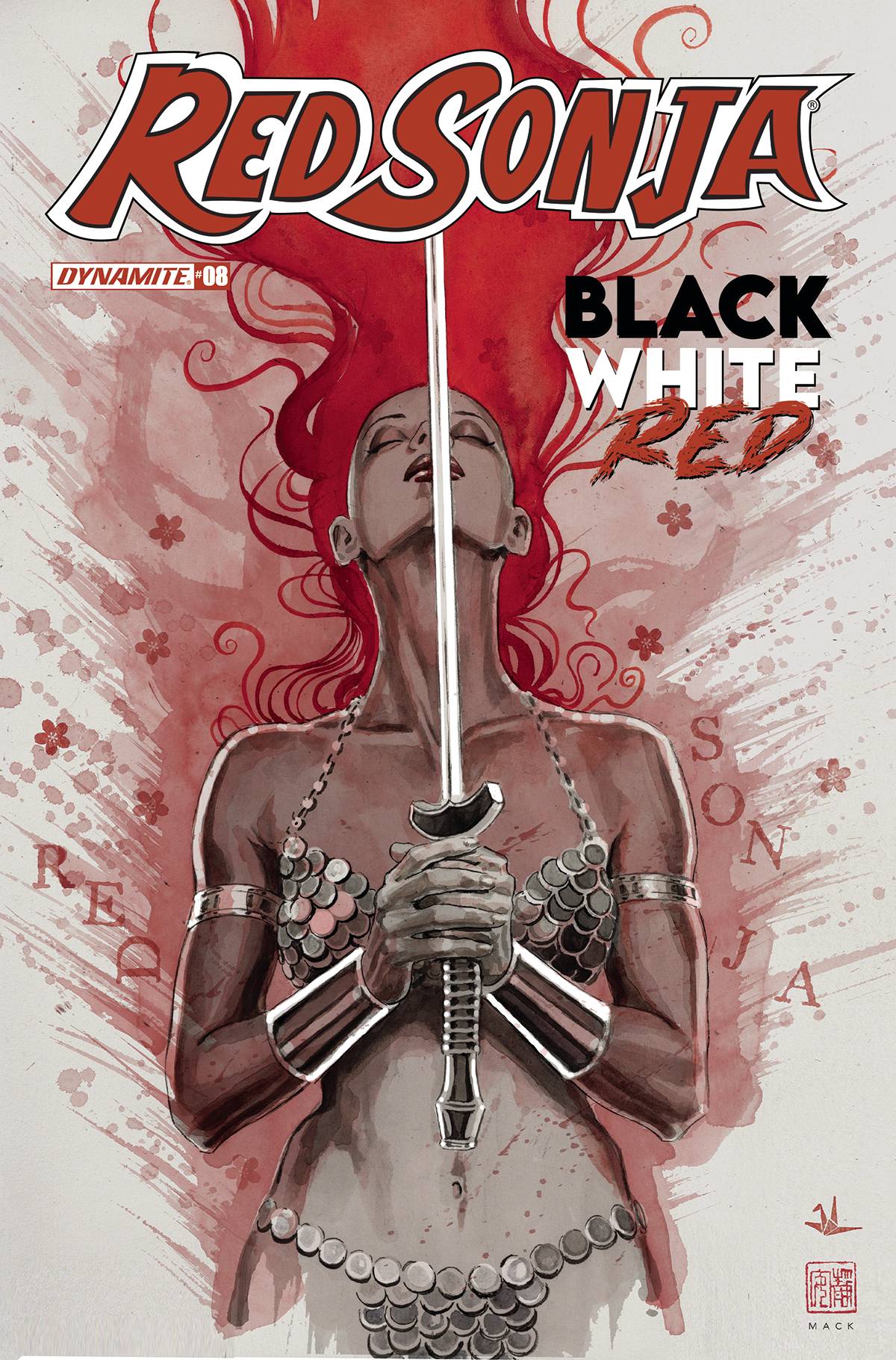 RED SONJA BLACK WHITE RED