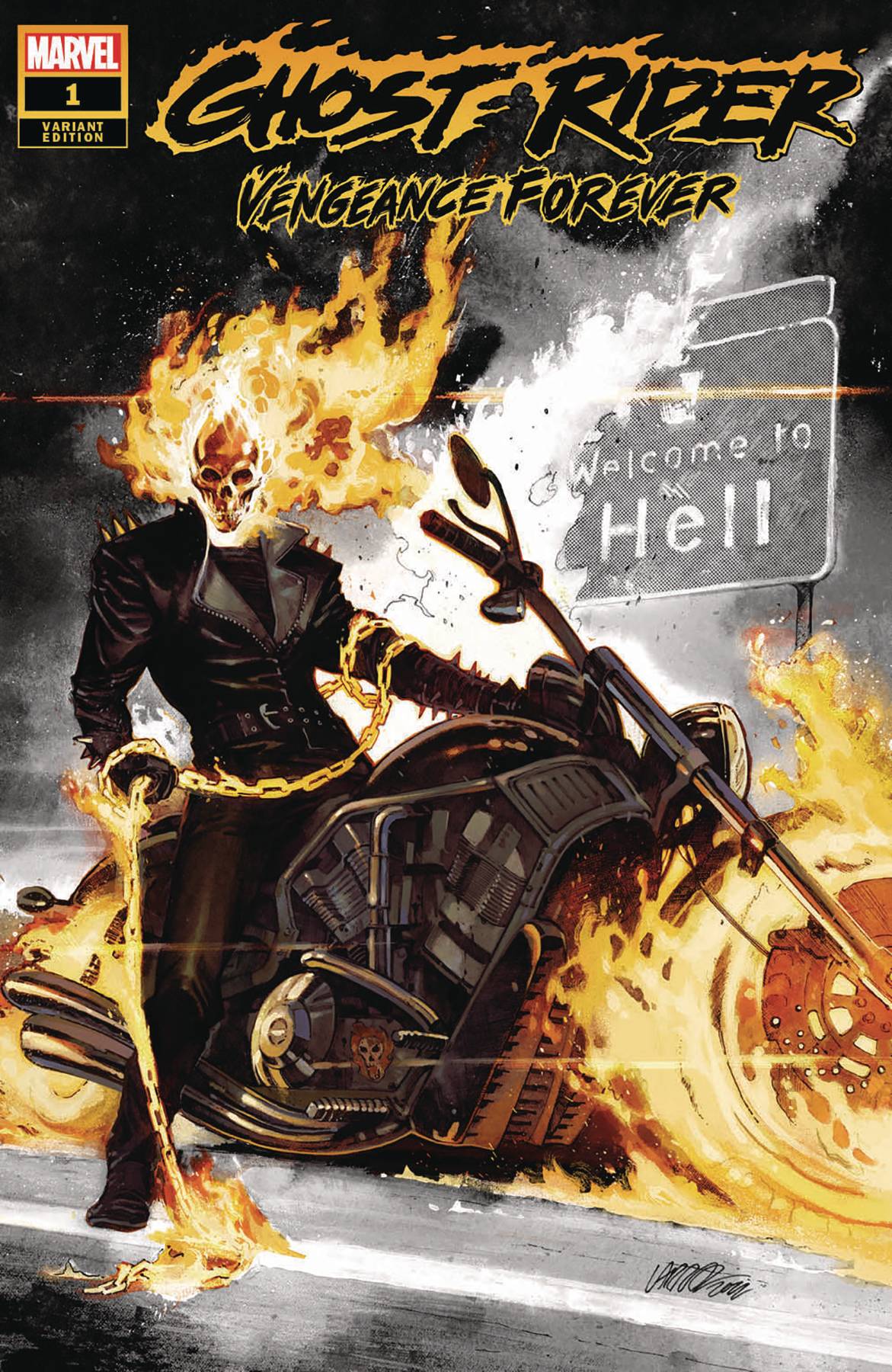 GHOST RIDER VENGEANCE FOREVER #1 LARRAZ DIAMOND RETAILER VAR