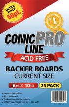 Current Size - 6 3/4" x 10 1/2" 56pt Comic Boards