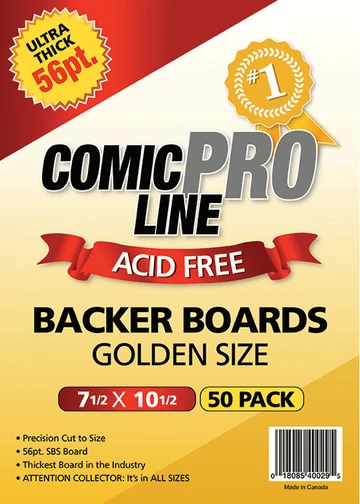 Golden Size - 7 1/2" x 10 1/2" 56pt Comic Boards