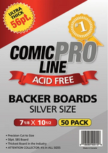 Silver Size - 7 1/8" x 10 1/2" 56pt Comic Boards
